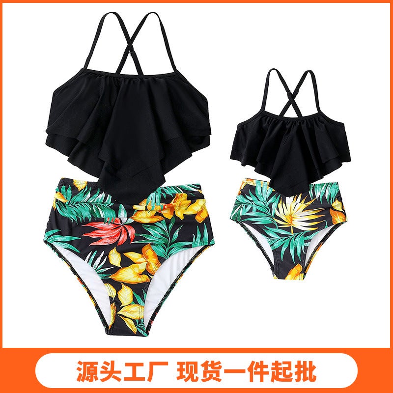 Hiyu Family Matching Swimwear Women'S Bikini Manufacturer In-Stock Swimwear Tankini Fashion Beachwear - Image 2