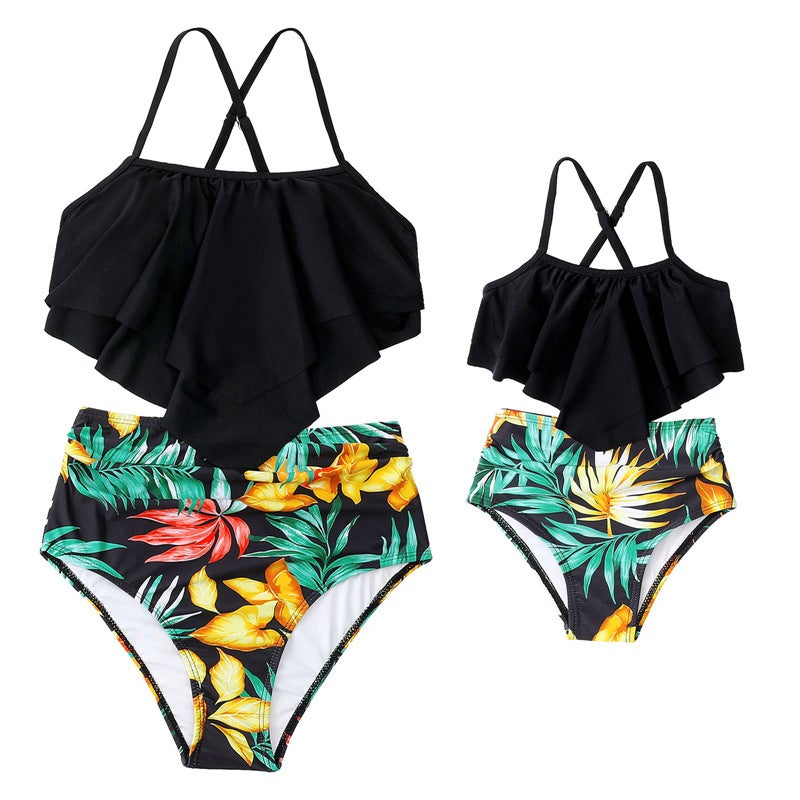 Hiyu Family Matching Swimwear Women'S Bikini Manufacturer In-Stock Swimwear Tankini Fashion Beachwear - Image 1