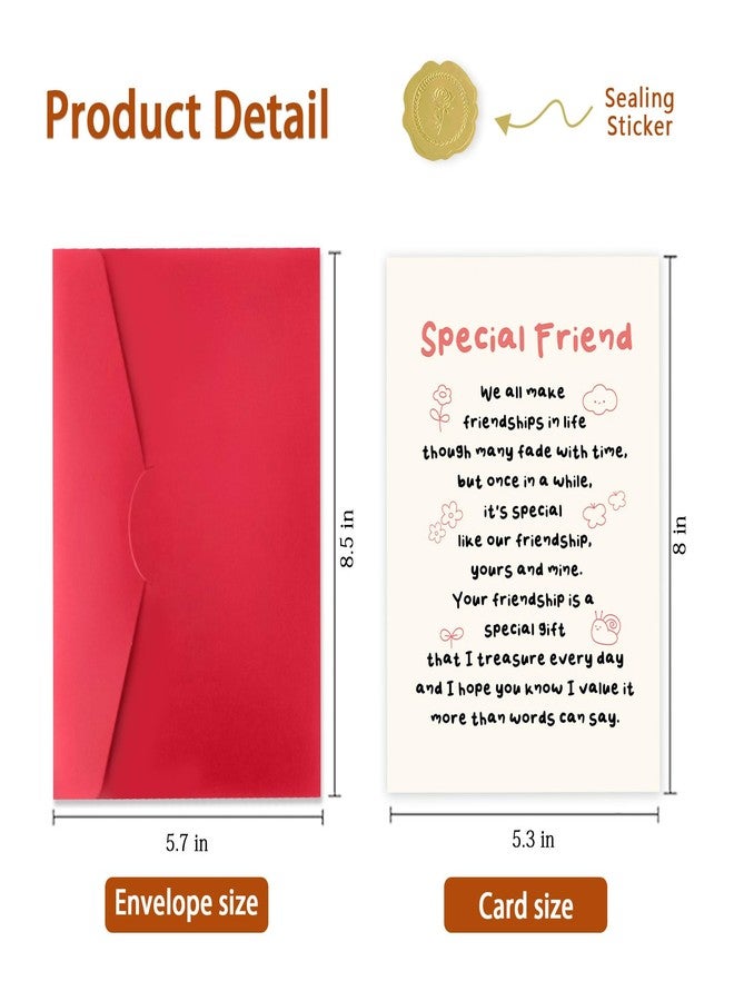 ICOOLYI Special Friend Birthday Card - Meaningful Friendship Gift for Best Friend, Soul Sister, or Close Companion - Thank You for Being in My Life, - Image 2