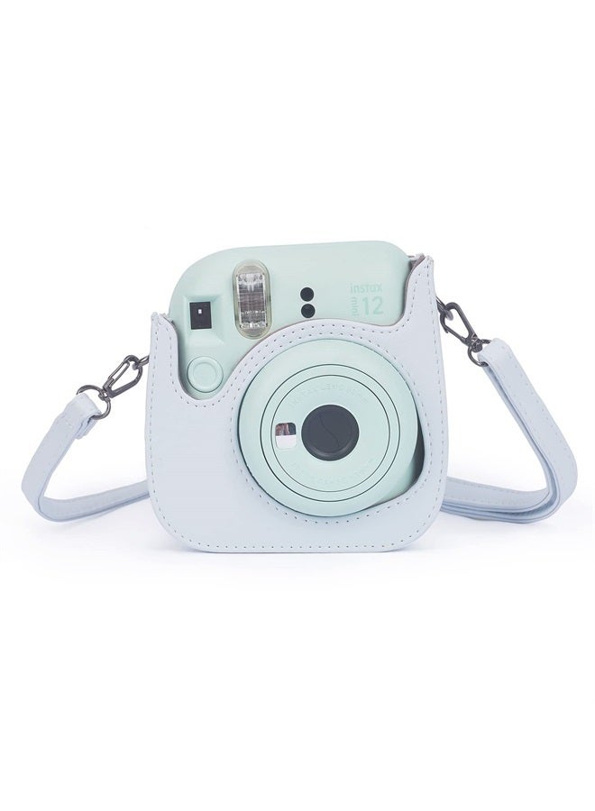 Phetium Instant mini 12 Camera Protective Case Compatible with Instax Mini 12 11,PU Leather Bag with Pocket and Adjustable Shoulder Strap (Clay White) - Image 4
