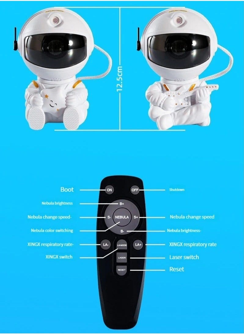 Generic - Astronaut Star Projector, Night Light, Galaxy Nebula Projector Light, Suitable for  Adult Playroom/Home Theater/Ceiling/Room Decoration (White) - Image 1