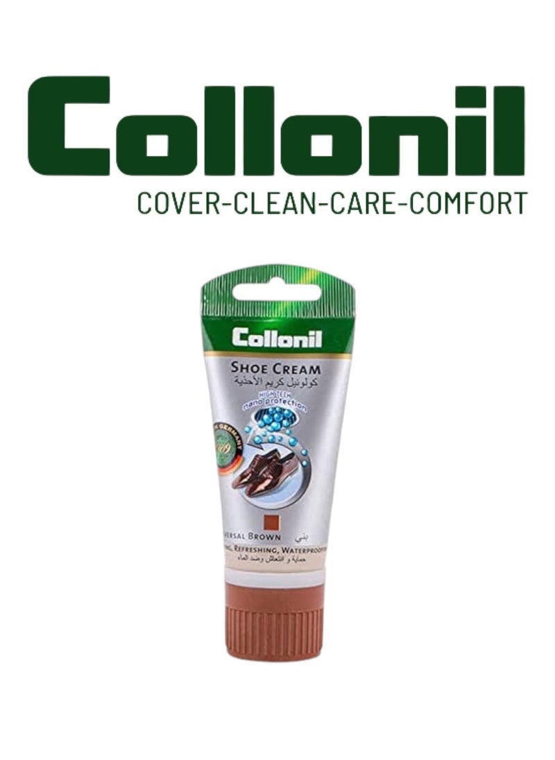 Collonil Collonil Shoe Cream Tube – Brown 50ml | Nourishes, Cleans & Restores Smooth Leather 