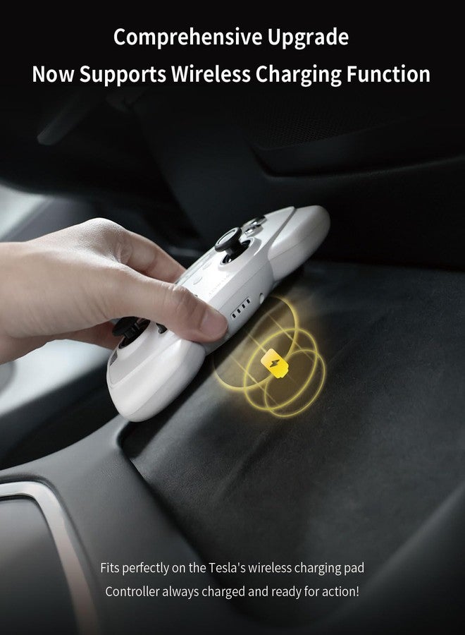 Jowua Multi-Device Wireless Controller Compatible for Tesla Model 3/Y/S/X/cybertruck Compatible for Switch, one controller set, SPECIAL PROGRAMMED and DESIGN FOR TESLA White - Image 4