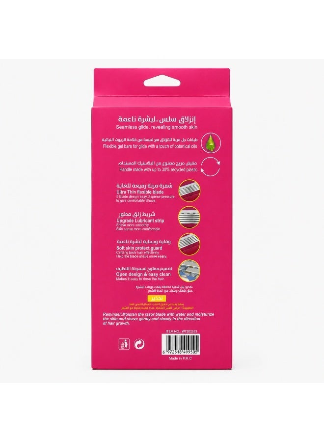 Wetell Comfortglide Spa Breeze Women Razor WT202523 (Set of 1 Handle & 2 Blades) - Image 2