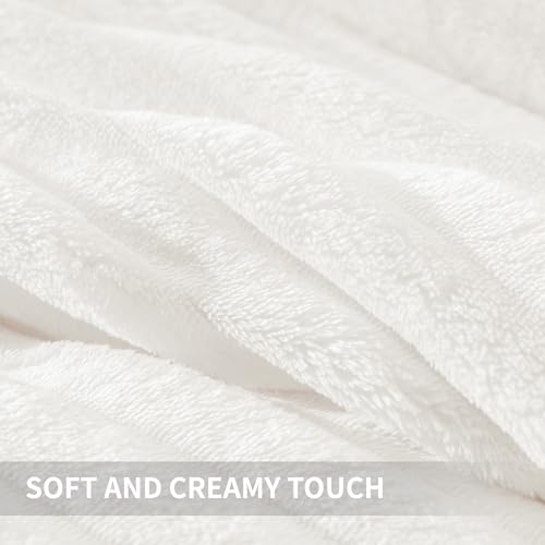 Andency Fluffy King Size Comforter Set, Super Soft White Comforter King Size, Winter Warm Fleece Faux Fur Bedding Set, Luxury Plush Fuzzy Bed Set 3 Pieces (1 Shaggy Comforter, 2 Pillowcases) - Image 4