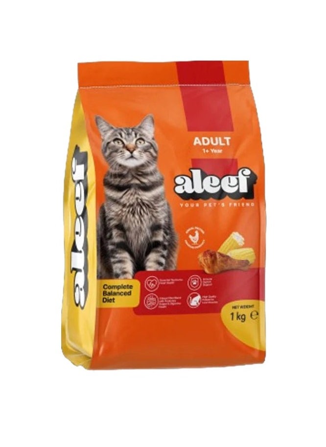 aleef Aleef Dry Food with Chicken and Corn for Adult Cats 1 kg 