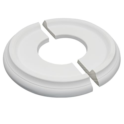Zorfeter Split Molded Ceiling Medallion 10"OD x 4"ID, White Ceiling Fan Cover Plate Light Fixtures Trim - Image 2