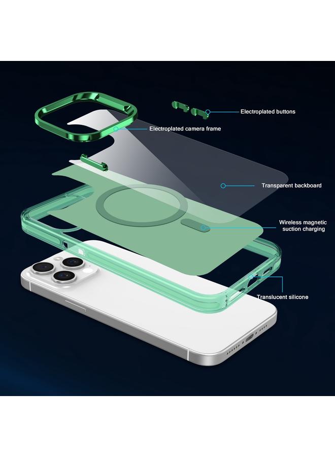 زبون جراب لهاتف iPhone 13 مطلي بالكهرباء IMD Magsafe PC Hybrid TPU - Image 3