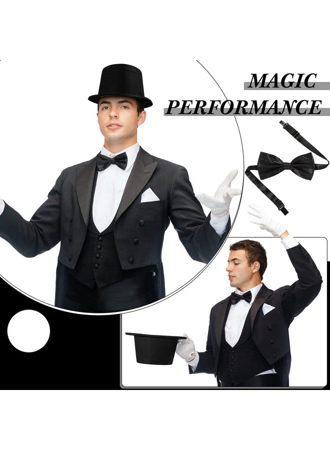 Satinior SATINIOR 12 Pcs Magician Black Top Hat Plastic top Hats with 12 Magician Wands Plastic Large Magic Party Favors for Kids Dress up Party Birthday Supplies - Image 4