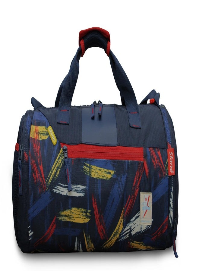 Sfane Gym Bags for Men with Separate Shoe Compartment Sports Gym Bag for Women Duffle Bags for Gym, Duffel Bags Sports Bag - Blue & Red - Image 2