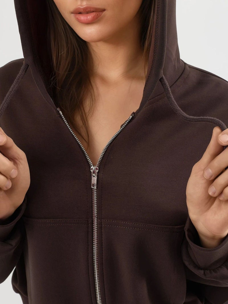 BUSEM Hooded Zippered Short Jacket - Image 5