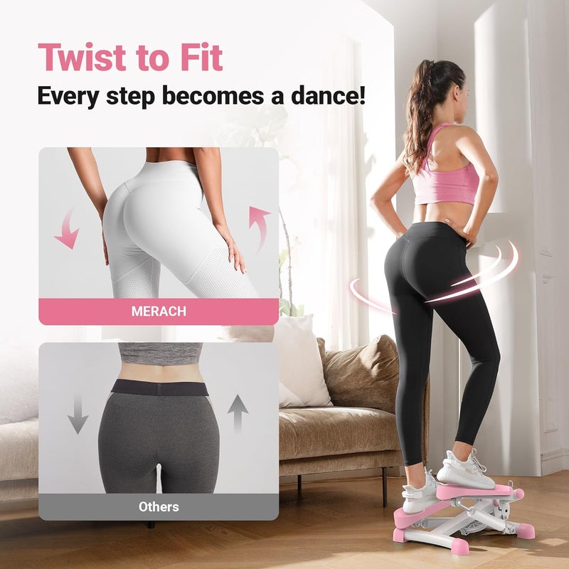 Merach Stepper Exercise & Fitness equipment, جهاز الدرج الكهربائي الرياضي Twist Stair Stepper اجهزة رياضية للمنزل جهاز تمارين جهاز رياضي for Home 150KG Capacity Workout ستيب رياضي - Image 2