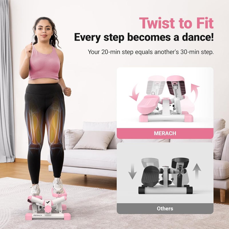 Merach Stepper Exercise & Fitness equipment, جهاز الدرج الكهربائي الرياضي Twist Stair Stepper اجهزة رياضية للمنزل جهاز تمارين جهاز رياضي for Home 150KG Capacity Workout ستيب رياضي - Image 3