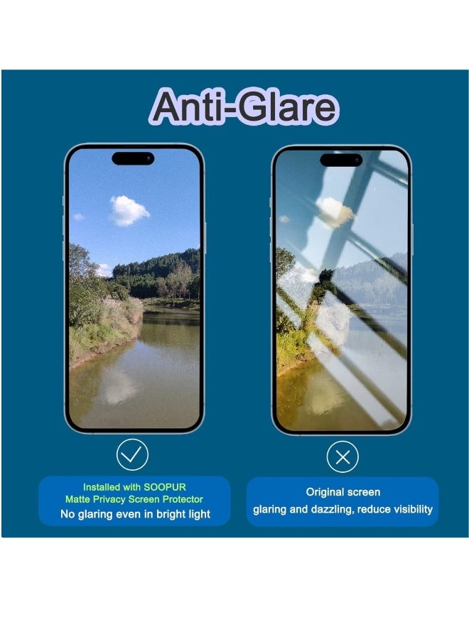 DUSALA 【2-Pack】 iPhone 13 Matte Privacy Ceramic Screen Protector Film Matte Anti-Spy Full Adhesive Flexible【Not A Glass】 Anti-Spy Full Adhesive Flexible Film For iPhone 13 5G (iPhone 13) - Image 4