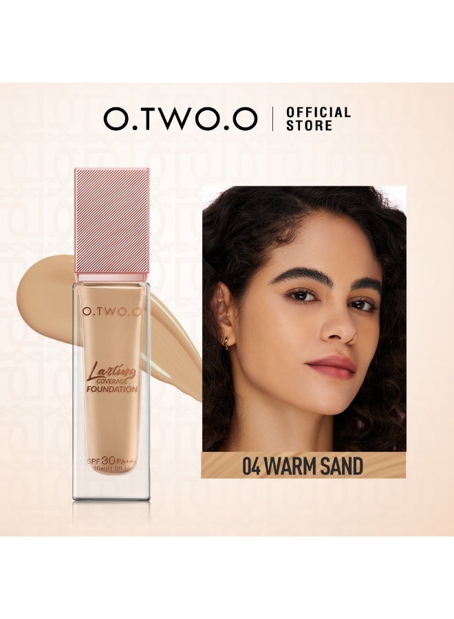 OTWOO O.TWO.O Haute All Day Coverage Foundation – Full Coverage, Long-Wear Formula(#4,WARM SAND), - Image 2