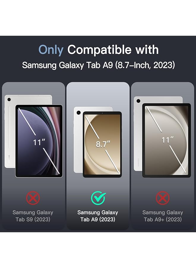 جي تيك جراب شفاف لجهاز Samsung Galaxy Tab A9 مقاس 8.7 بوصة، جراب شفاف مقاوم للصدمات ومضاد للاصفرار مع ظهر صلب من مادة البولي كربونات ومصد TPU ناعم شفاف - Image 2