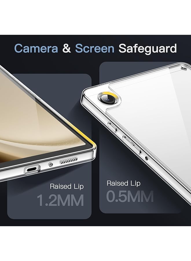 جي تيك جراب شفاف لجهاز Samsung Galaxy Tab A9 مقاس 8.7 بوصة، جراب شفاف مقاوم للصدمات ومضاد للاصفرار مع ظهر صلب من مادة البولي كربونات ومصد TPU ناعم شفاف - Image 4