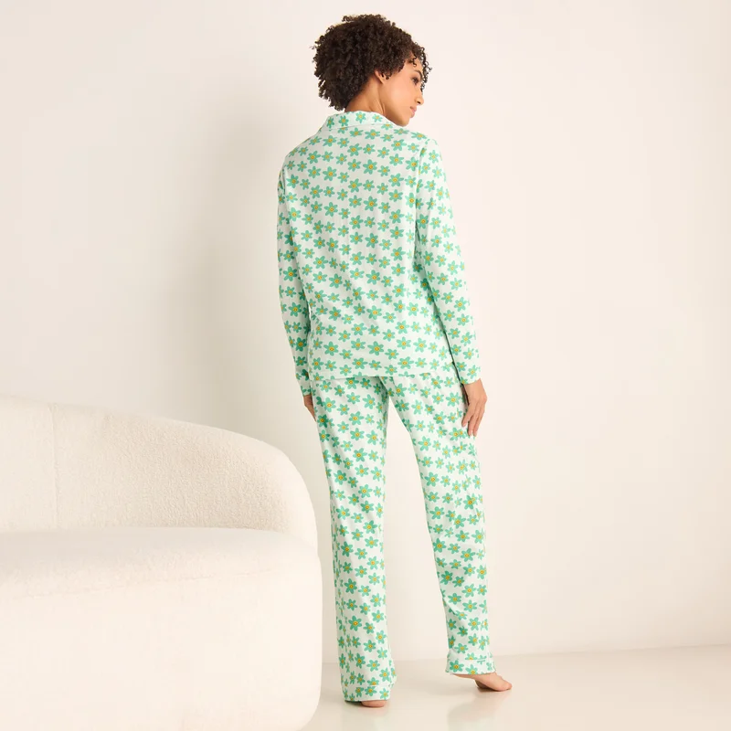 Splash FAV Floral Print Shirt and Pyjama Set