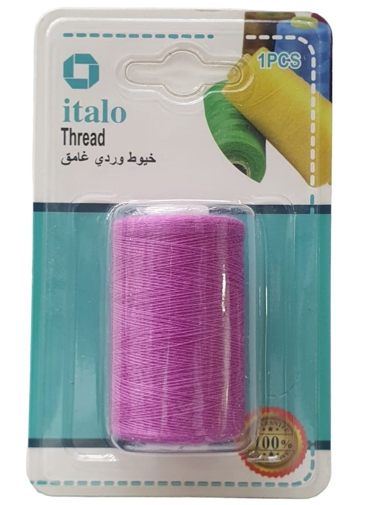 ITALO 500-Meter Spun Polyester Sewing Thread For General Sewing And Repair General Purpose Rose Colour - Image 1