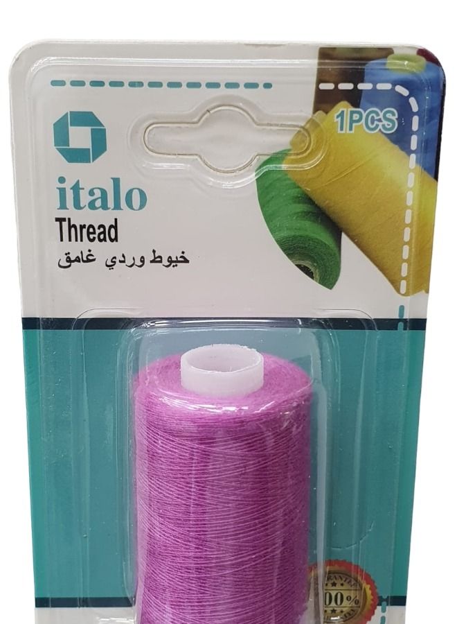 ITALO 500-Meter Spun Polyester Sewing Thread For General Sewing And Repair General Purpose Rose Colour - Image 3