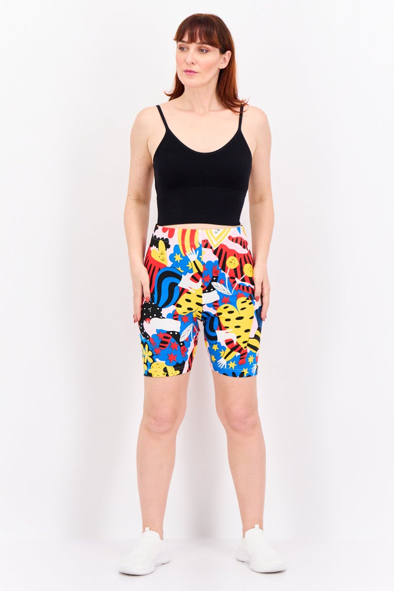 Adidas Women Sportswear Fit Training Shorts, Multicolor - Image 3