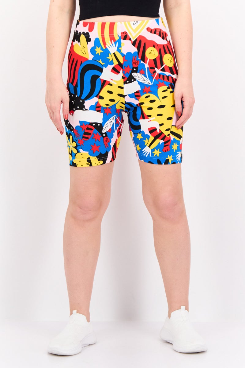 Adidas Women Sportswear Fit Training Shorts, Multicolor - Image 1