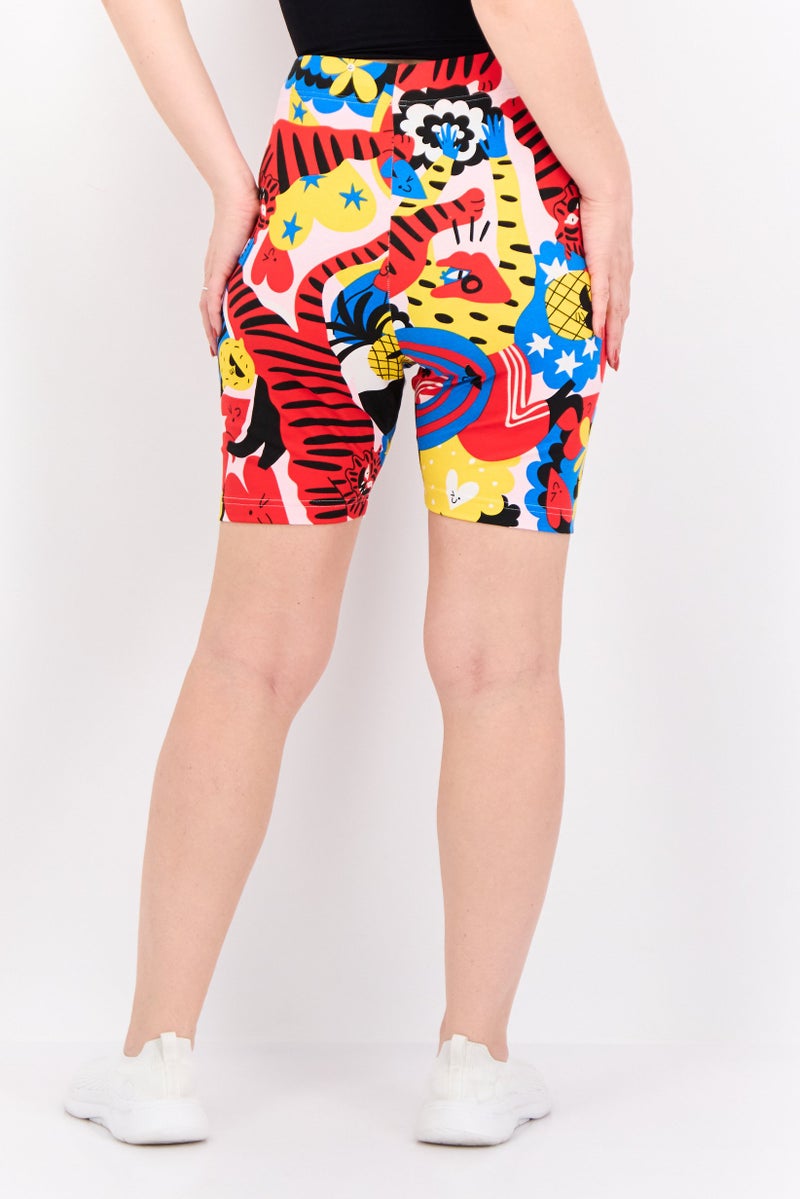 Adidas Women Sportswear Fit Training Shorts, Multicolor - Image 2