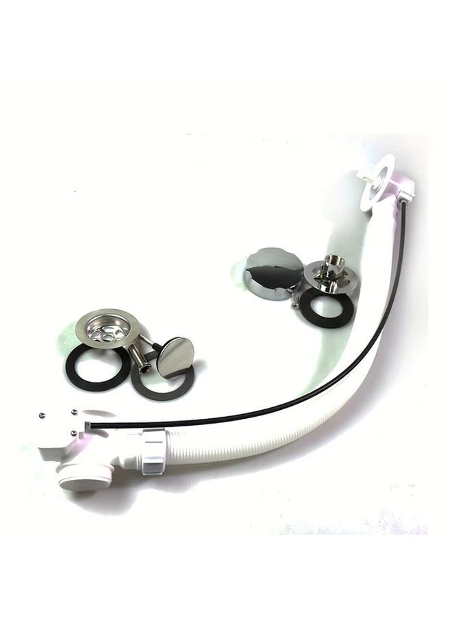 Talea 70mm Stainless Steel Pop Up Bathtub Drain Smooth Flow Fits 48 58mm Openings Pvc Hose Included XJ148C041 - Image 4
