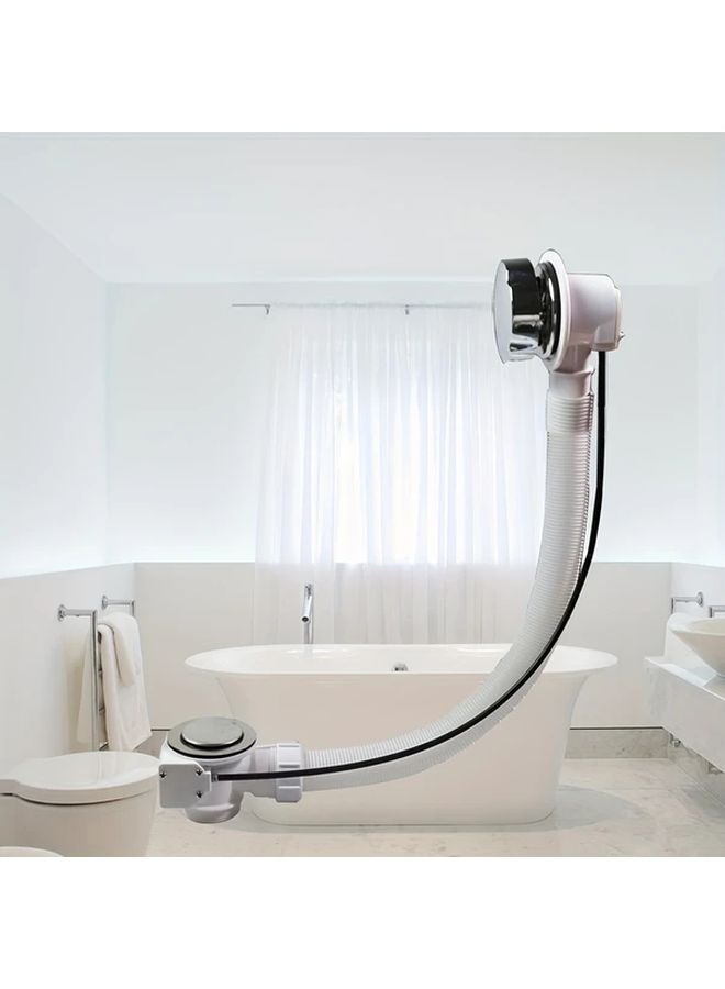 Talea 70mm Stainless Steel Pop Up Bathtub Drain Smooth Flow Fits 48 58mm Openings Pvc Hose Included XJ148C041 - Image 1