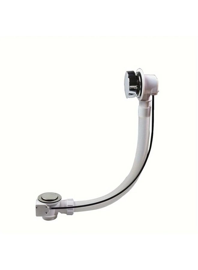Talea 70mm Stainless Steel Pop Up Bathtub Drain Smooth Flow Fits 48 58mm Openings Pvc Hose Included XJ148C041 - Image 5