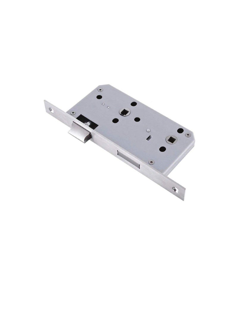 Stainless Steel SUS 304 Euro Profile Bathroom Mortise Latch Lock with Deadbolt Backset in Satin Finish-55-DTML005  - Image 1