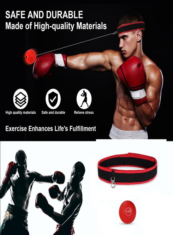 Dermasy Upgraded Boxing Reflex Ball, Boxing Training Ball with Headband Perfect for Reaction, Punching Speed, Fight Skill, Fitness, Newst Boxing Equipment (1 Ball) - Image 2