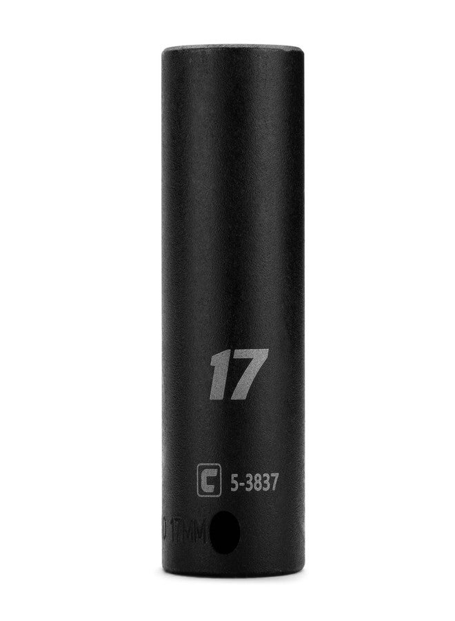 Capri Tools 17 mm Deep Impact Socket, 3/8-Inch Drive, 12-Point, Metric - Image 1