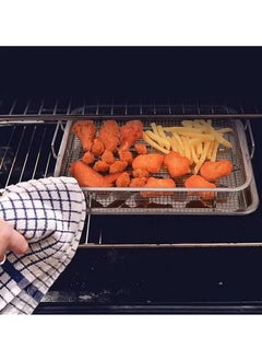 Generic Roasting tray with strainer, 2*1, silver stainless steel tray  - Image 2
