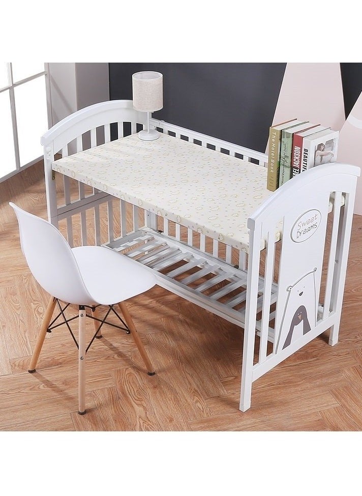 Baby Life - Baby Crib, Baby Wooden Cot, Bed Multifunctional  Rocker, Convertible Desk And Kids Sofa With Mosquito Net - Image 1