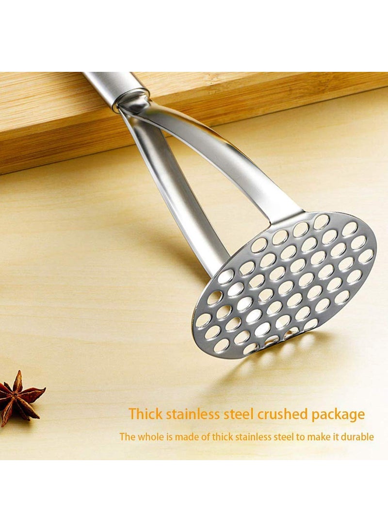 C DEVICE C DEVICE Stainless Steel Two Different Design Potato Vegetable Pav Bhaji Masher Silver Pack of 2  - Image 4