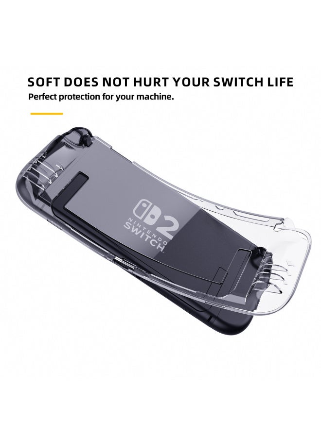 Generic Suitable For Nintendo Switch2 Protective Case Game Accessories Ns One-piece Tpu With Grip Protective Case Transparent-Product's Colour:Transparent-Model:Switch2 Generation(2025)  - Image 3