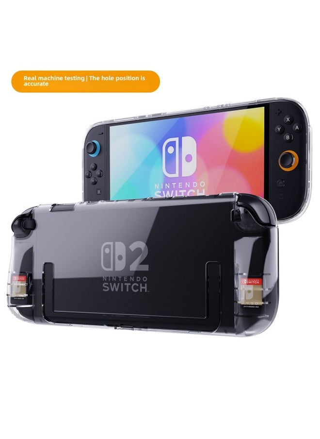 Generic Suitable For Nintendo Switch2 Protective Case Game Accessories Ns One-piece Tpu With Grip Protective Case Transparent-Product's Colour:Transparent-Model:Switch2 Generation(2025)  - Image 1