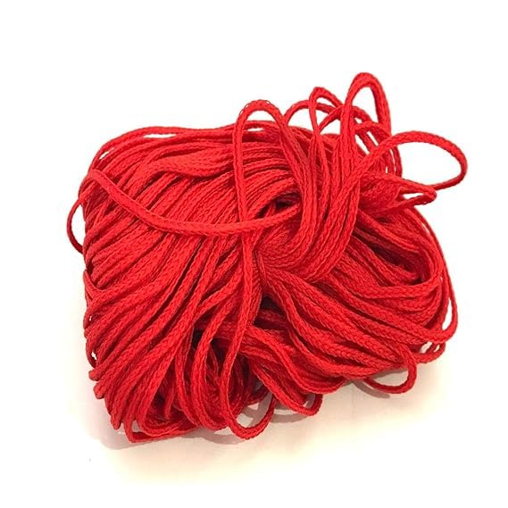 Silk Dark Nazar Dhaga, 10 Meters Religious Thread - lal Dhaga - Anant Dhaga - 100% Silk Moltadu Najar Surksha for Boys, Girls, and Unisex (Silk RED, Pack of 1)