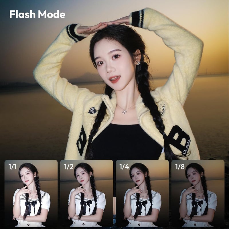 Ulanzi SL02 Mini Flash Speedlite with Video Light, GN8 6500K Camera Mini Flashlight for Canon Fuji Sony Nikon and Othe SLR Digital Cameras, 4 Power Levels Camera Flash Speedlight NOT Fit Sony ZV -1F - Image 3