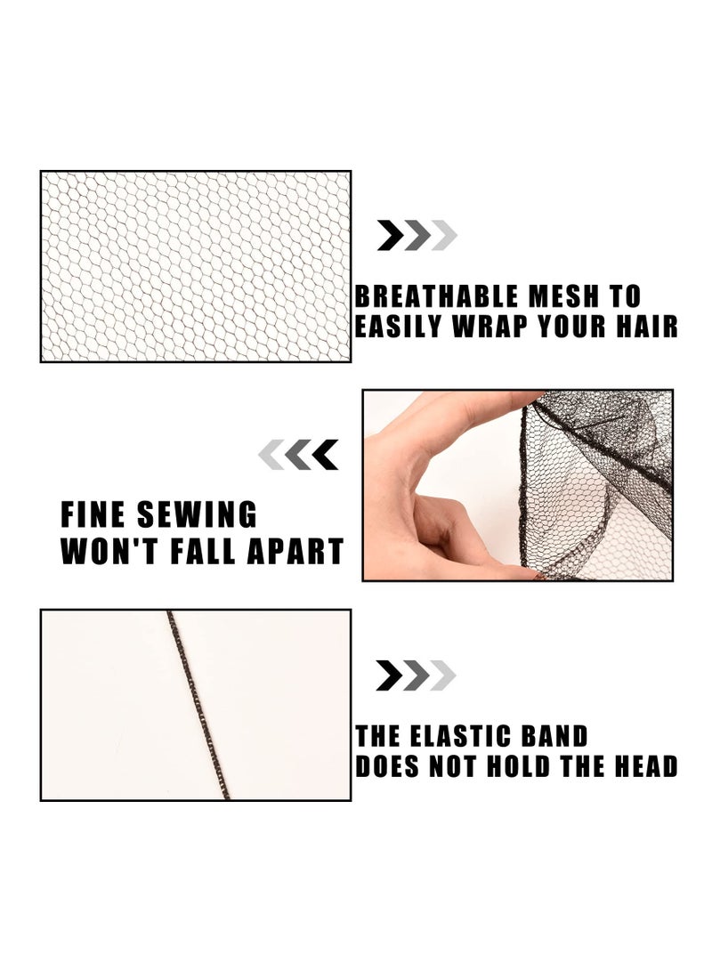 SOLARAE Nylon Hair Net Black 24 Inch, Durable Hair Nets Food Service. 100Pcs Disposable Hairnets for Sleeping/Equestrian/Commercial/for Women & Men - Image 4