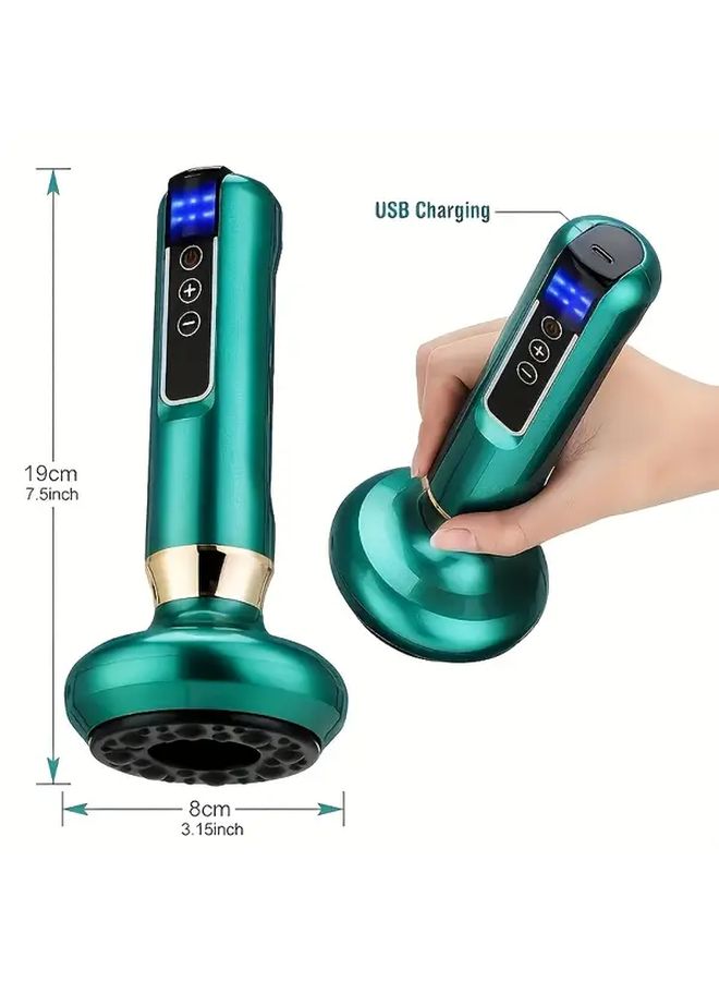 White USB Cupping Massage Device Digital Display Rechargeable For Body Back Arm Leg - Image 2