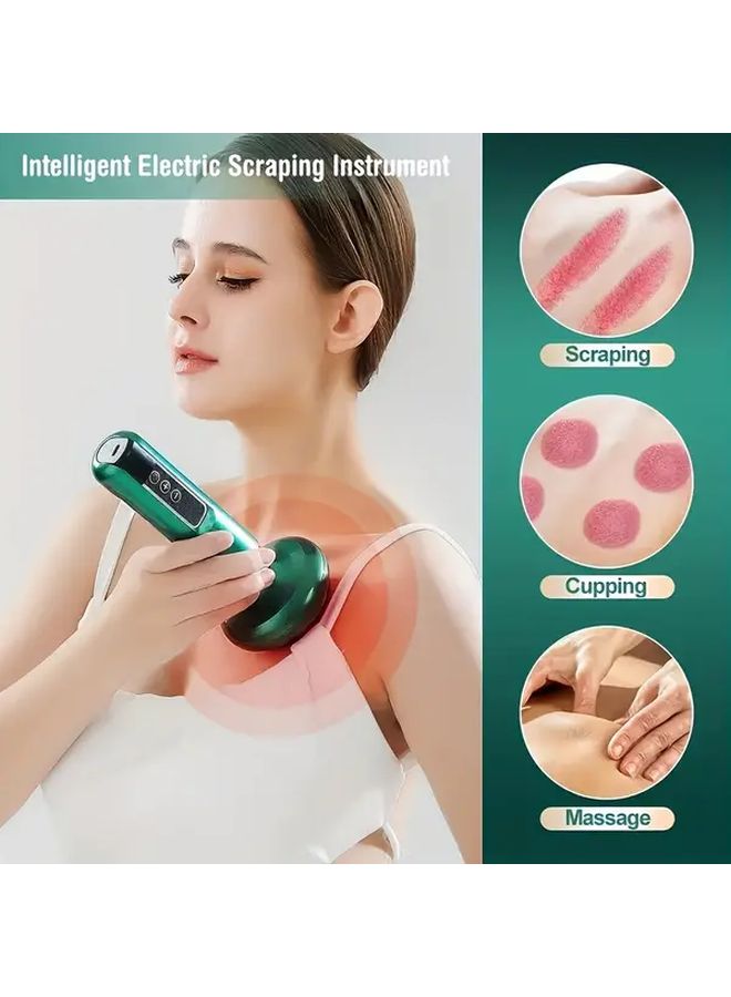 White USB Cupping Massage Device Digital Display Rechargeable For Body Back Arm Leg - Image 1