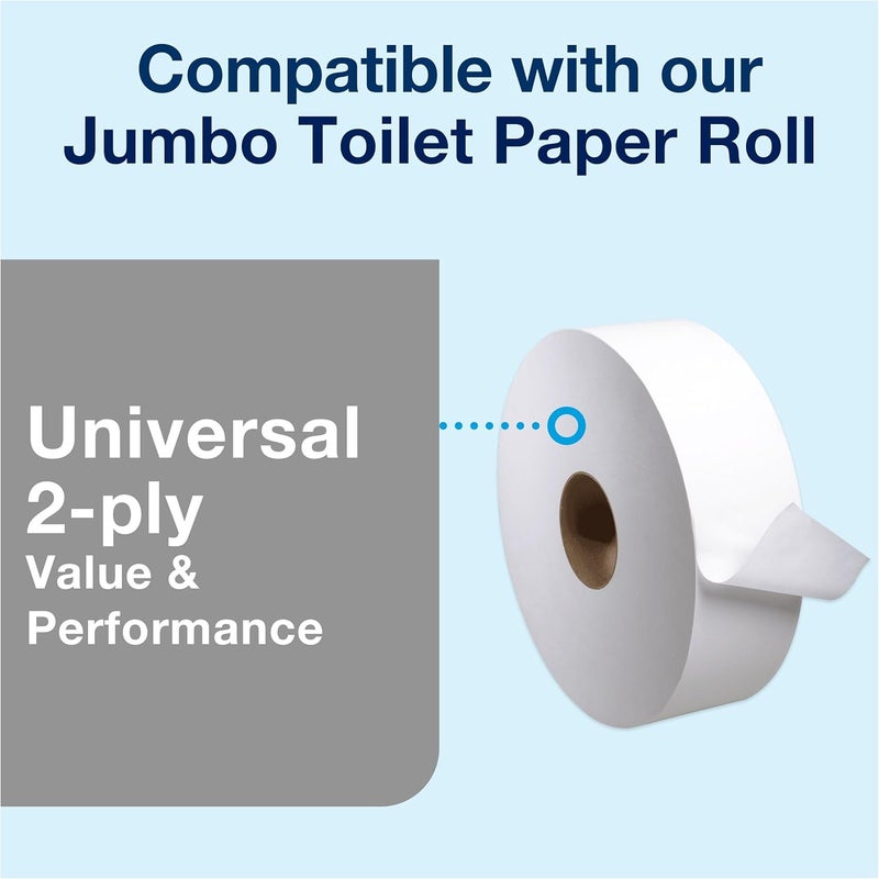 Tork Jumbo Toilet Paper Roll Dispenser Smoke T22, High Capacity, 66TR - Image 2