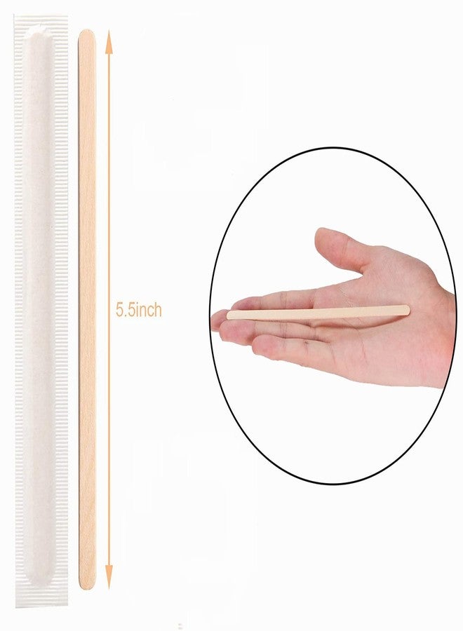 MonYouGe 1000Pcs Coffee Stir Sticks, 5.5 Inch Individually Wrapped Coffee Stirrers Sticks, Premium Disposable Wooden Drink Stirrers for Coffee Beverage Tea Milk - Image 3