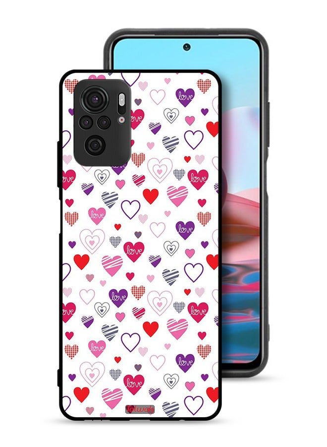 Tolwak Xiaomi Poco M5s Protective Case Cover Hearts Doodle - Image 1
