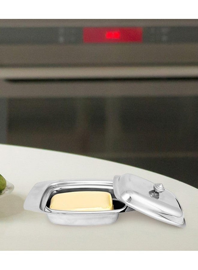 Dynore Stainless Steel Butter Box Container, Dish/Butter Pot with Lid 250 Gram - Image 4