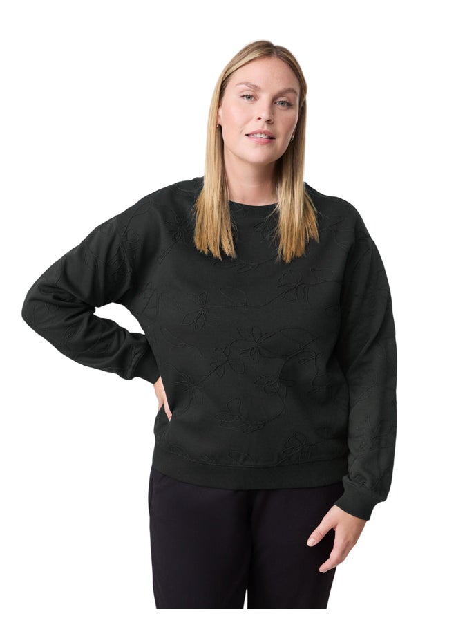 Samoon Appliquéd Cord Sweatshirt  - Image 1