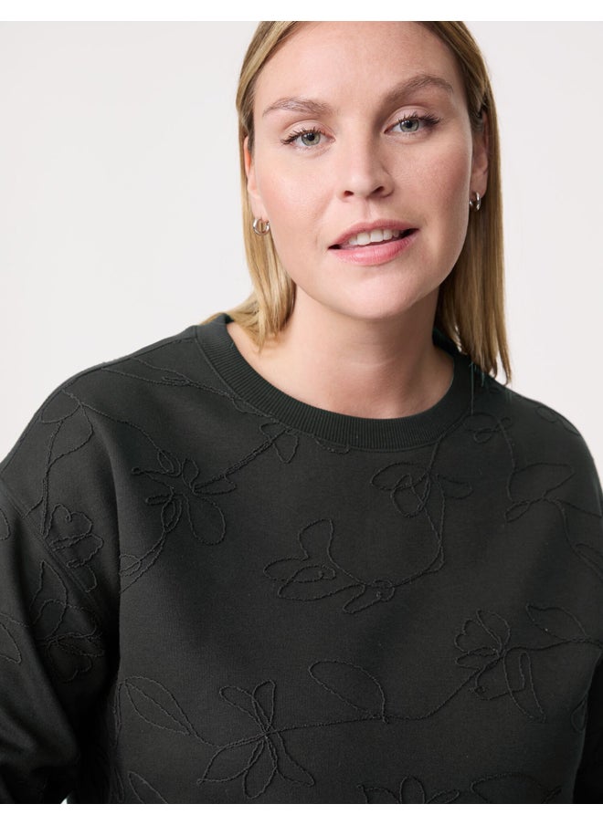 Samoon Appliquéd Cord Sweatshirt  - Image 5