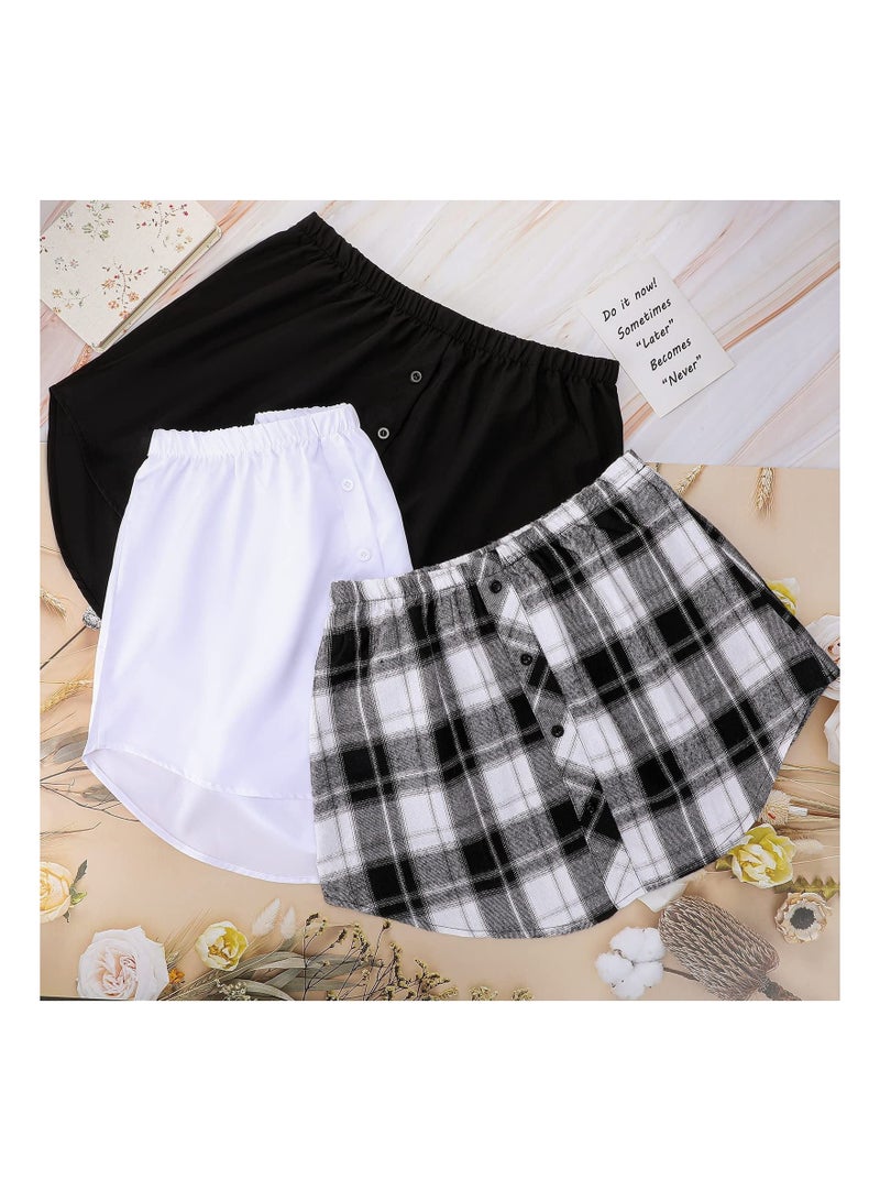 Captaintech 3Pcs Shirt Extender for Women Adjustable Fake Layering Leggings Shirt Skirt L - Image 4